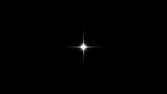 Twinkle light stars sparkling, Star twinkling for festive holiday event. night sky,  Glow twinkle movement timeline, energy explosion video. black screen background 4k animation.