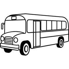 Abstract School Bus Design in Vector Format