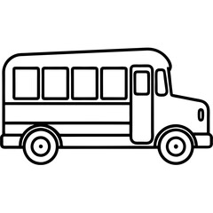 Abstract School Bus Design in Vector Format