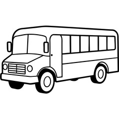 Abstract School Bus Design in Vector Format