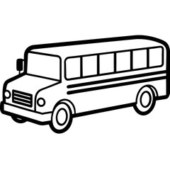 Abstract School Bus Design in Vector Format