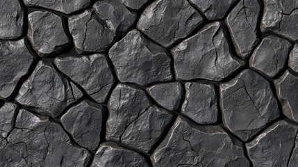 Fototapeta premium Dark Cracked Stone Texture for Background or Design Use