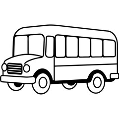 Abstract School Bus Design in Vector Format