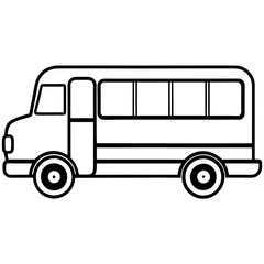 Abstract School Bus Design in Vector Format