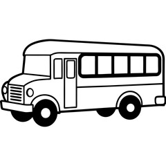 Abstract School Bus Design in Vector Format