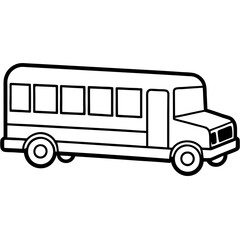 Abstract School Bus Design in Vector Format