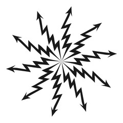 Sunburst element radial stripes or sunburst