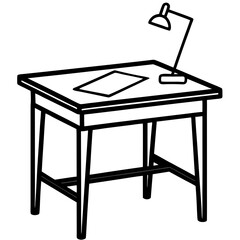 Abstract Study Table Vector Illustration