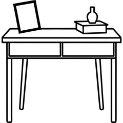 Abstract Study Table Vector Illustration