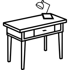 Abstract Study Table Vector Illustration