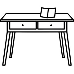 Abstract Study Table Vector Illustration