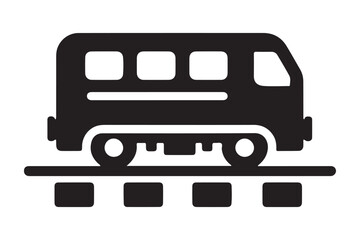 Modern Train Silhouette Illustration for Creative Projects