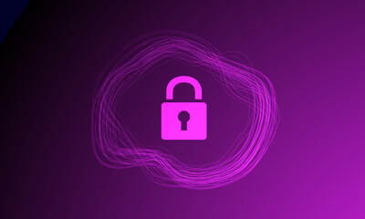 Cyber security technology concept , Shield With Keyhole icon with world map background , personal data , vector illustration.	
