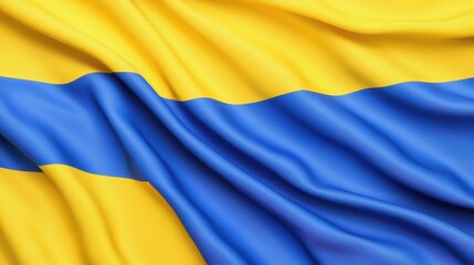 Fototapeta premium Waving Flag Design Featuring Yellow and Blue Stripe Patterns