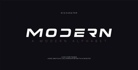 Abstract digital modern alphabet fonts. Typography technology electronic dance music future creative font. vector illustration