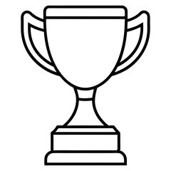 Award Trophy Line Art Vector for Creative Projects