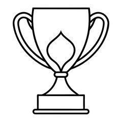 Award Trophy Line Art Vector for Creative Projects