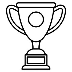 Award Trophy Line Art Vector for Creative Projects