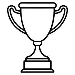 Award Trophy Line Art Vector for Creative Projects
