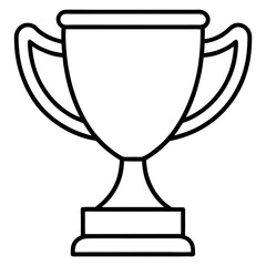 Award Trophy Line Art Vector for Creative Projects