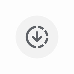 downlaoding process icon sign vector