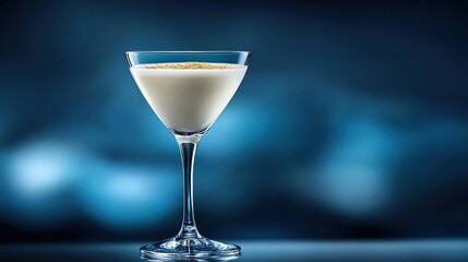 Elegant dessert presentation in martini glass with creamy texture for culinary art