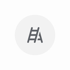 ladder stairs icon sign vector