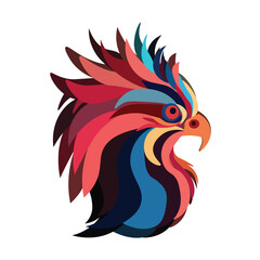 rooster isolated on white background