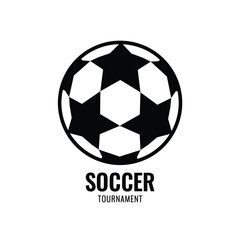 Obraz premium Soccer ball football tournament or club icons. Symbol or emblem. vector illustration