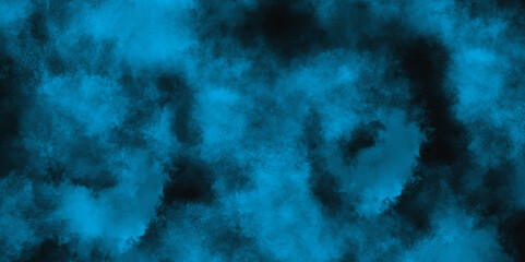 Abstract grunge decorative blue texture background with space. Blue powder explode cloud on black background. Grunge blue texture for decoration and design.	
