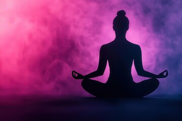 social pressure relief. A poster featuring glowing symbols of balance, harmony, and self-care promoting meditation for stress relief, social pressure relief stress meditation