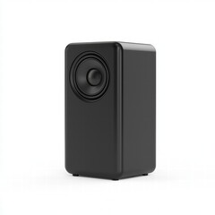 Obraz premium Black Compact Speaker Design for Modern Home Audio Systems and Decor