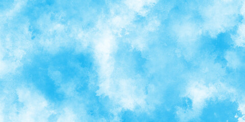 The sky blue texture clouds paper texture, shiny beautiful light blue cloudy sky, light ocean blue watercolor abstract texture, painted grunge and grainy light blue clouds watercolor background.