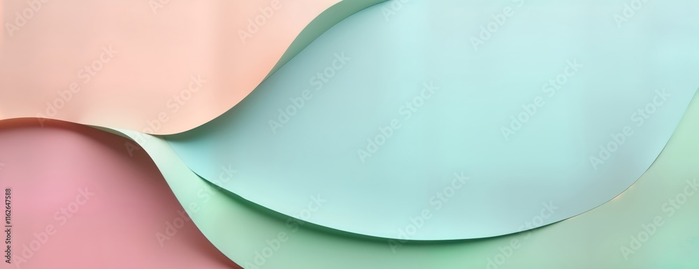 Aufkleber abstract pastel paper texture background with soft pink, light blue, green colours. geometric shapes