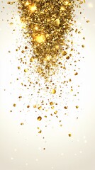 Falling Gold Confetti Celebration Background