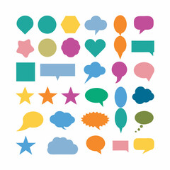 Vibrant Speech Bubble Vector Bundle Design.