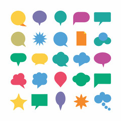Vibrant Speech Bubble Vector Bundle Design.