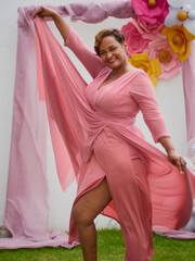 young woman relaxing in the garden