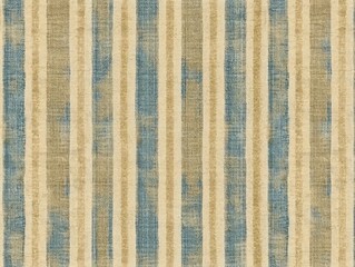 Striped Fabric Texture Beige Blue Seamless Pattern