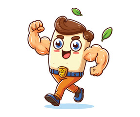 cartoon character vector in white background