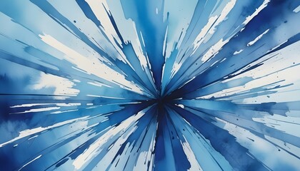 Fondo abstracto azul con efecto de desenfoque de movimiento radial, creando una sensación de velocidad y movimiento