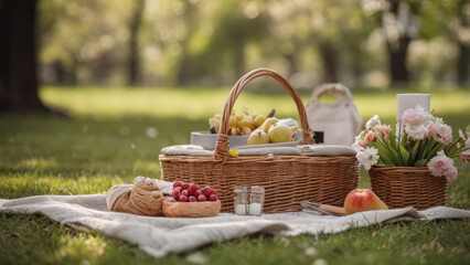 picnic in the spring garden