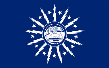 Flag of Buffalo, New York. Vector illustration