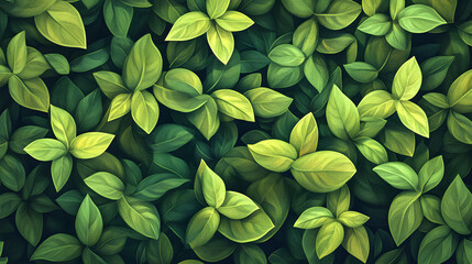 green leaves background with copy space