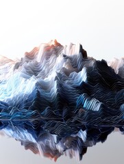 Obraz premium glitch abstract concept mountains and hills