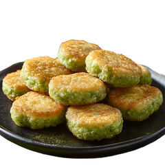 Matcha-Grne Chicken McNuggets fotorealistischer isolated on transparent background
