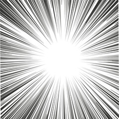 Obraz premium 放射状の背景 マンガ