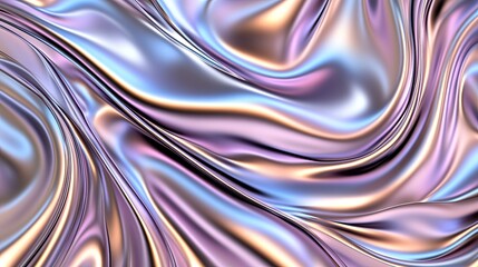 Glossy Platinum Background with Smooth Waves