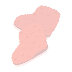 Home soft slippers with different colors vector illustration on a white background