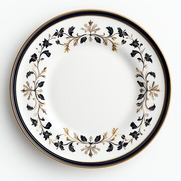 recommend clip art: Elegant decorative plate design with intricate floral patterns, perfect for showcasing gourmet meals or fine dining.